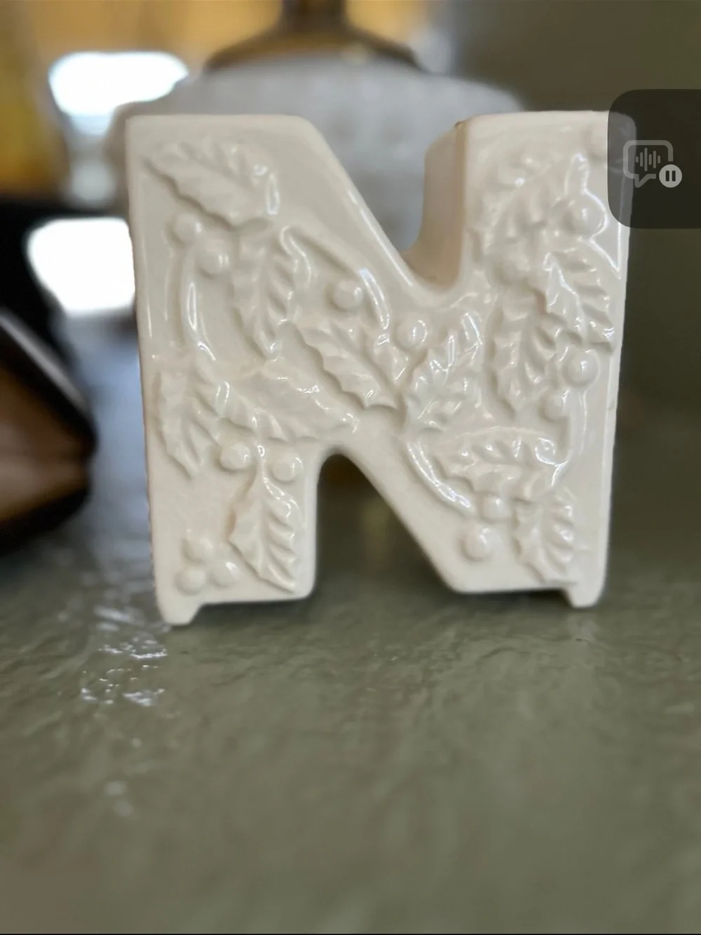 Vintage set NOEL Ceramic Letters  Holiday Decor - White